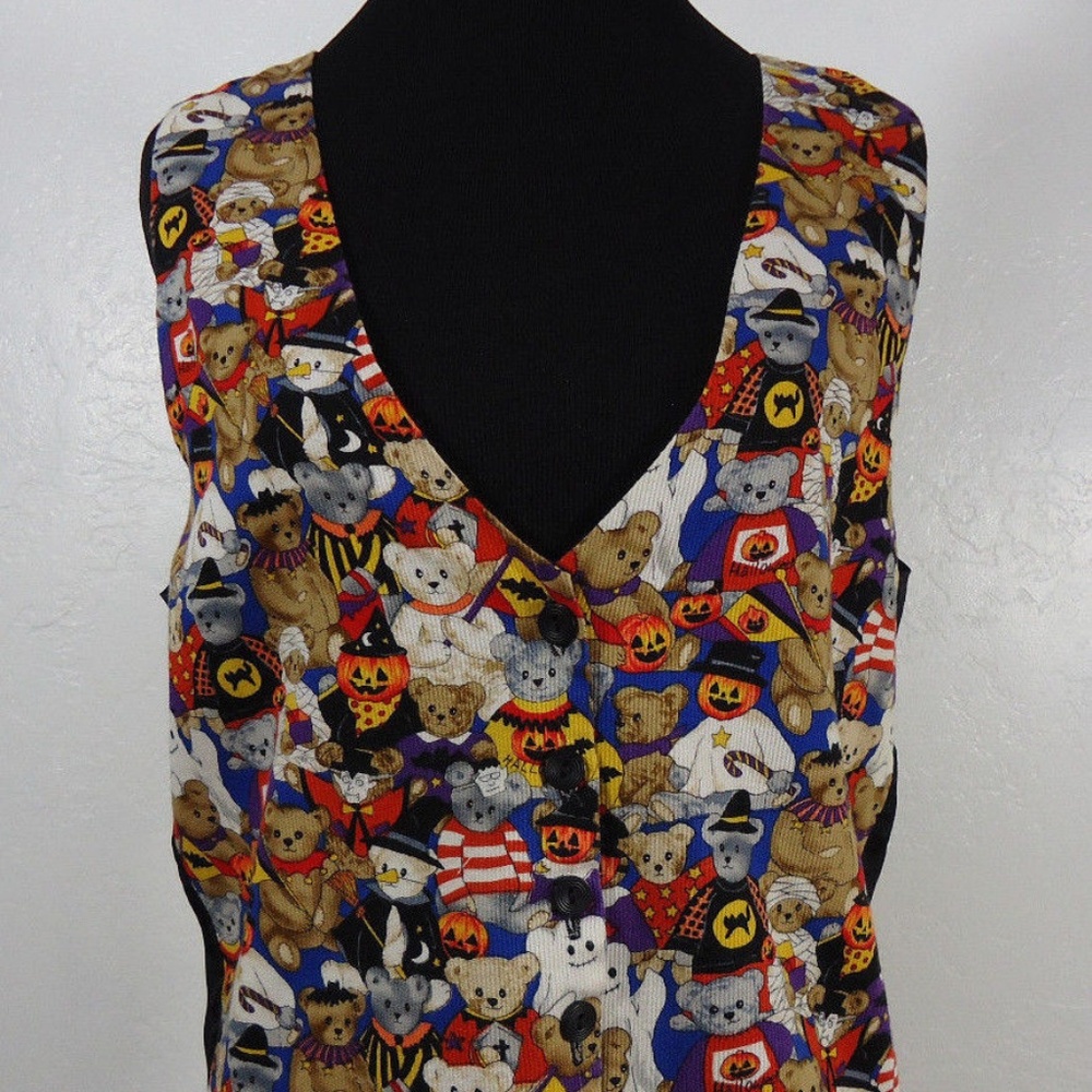 111 Main Halloween Bears Vest